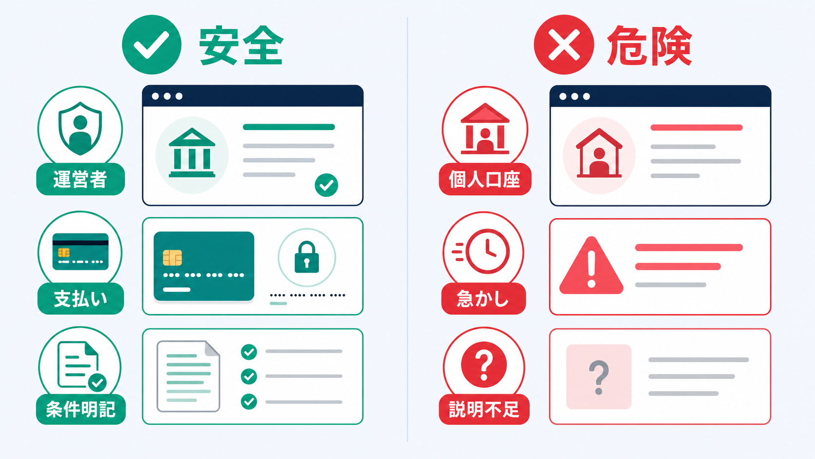 支払い方法は偽通販サイトを見分ける重要な手がかりです。