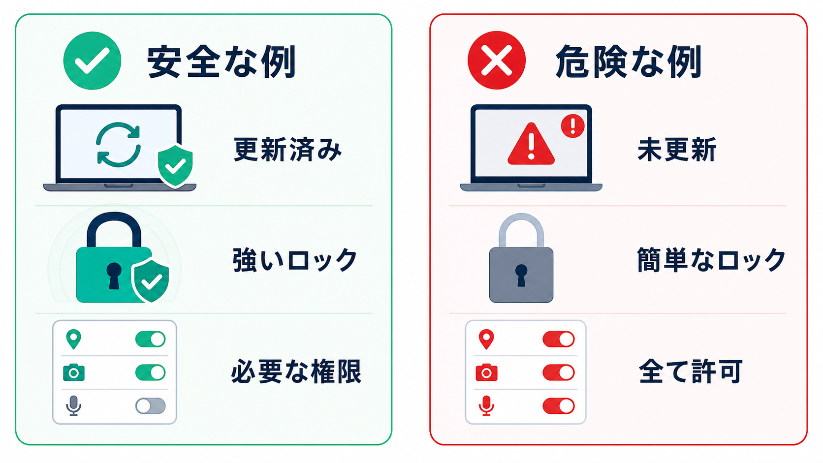 安全な使い方は、日常的な設定の積み重ねで決まります。