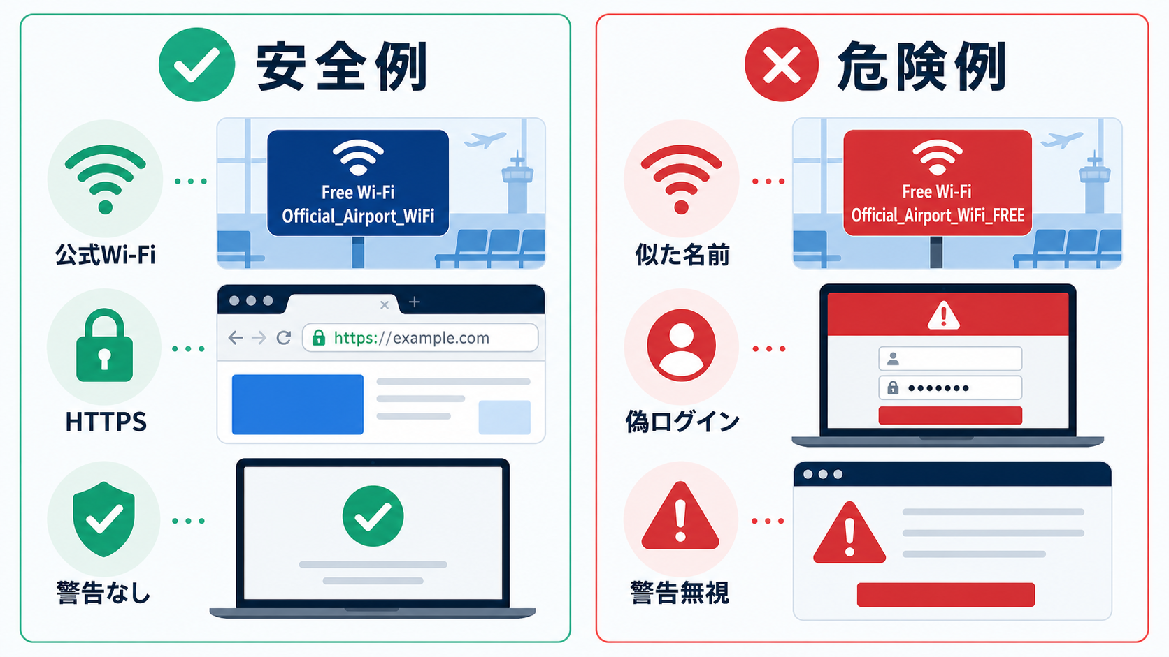 名前の見た目だけでなく、接続後の画面も確認します。