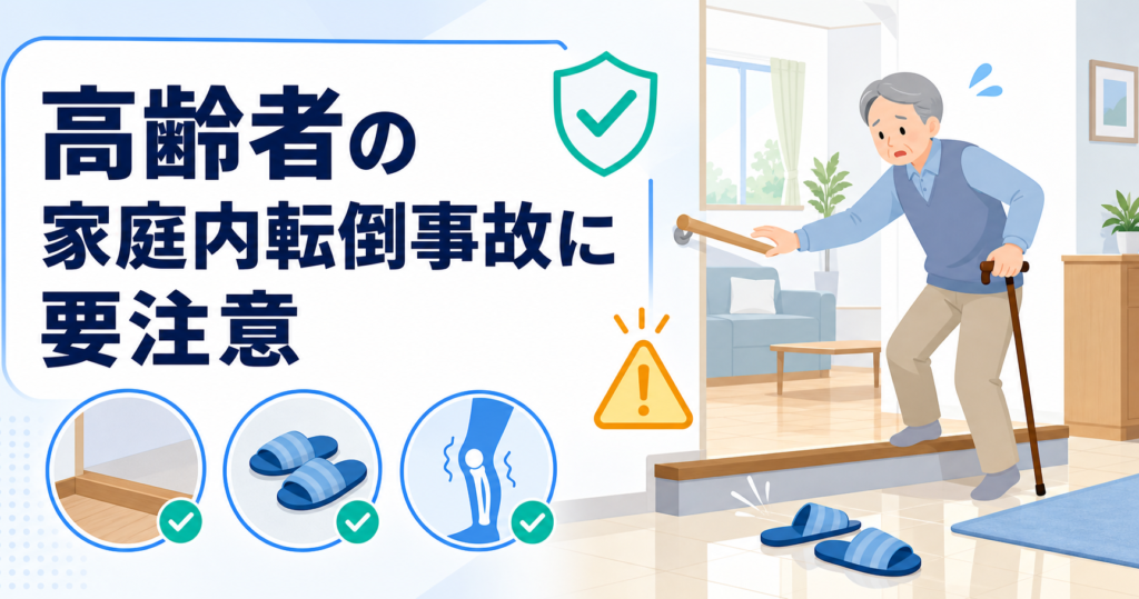 高齢者の家庭内転倒事故に注意　段差や滑りやすい履物、筋力低下が要因に